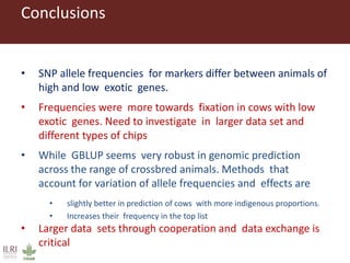 Improving the accuracy of genomic predictions in small holder crossed-bred dairy cattle 