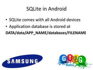 Android Database | PPT