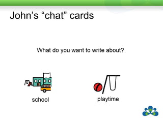 John’s “chat” cards