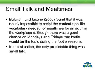 Pre-school Generic Small Talk