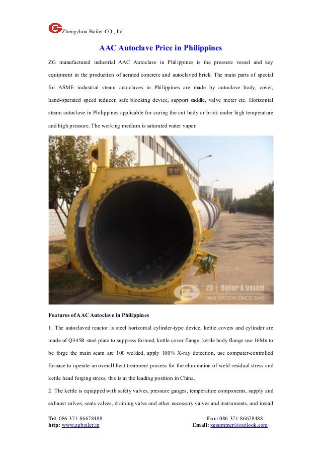 Aac autoclave price in philippines