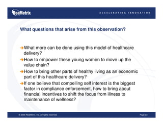 Changing the Paradigm-Affordability and Access Sustainabilty