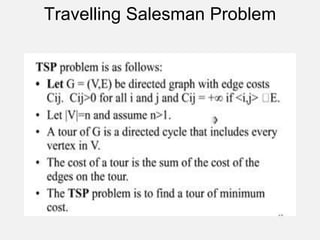 Travelling Salesman Problem
 