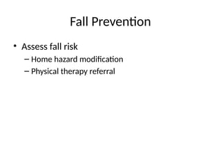 Home Fall Hazard Modification Comprehensive 2020 AACE/ACE Guidelines on Postmenopausal Osteoporosis ...