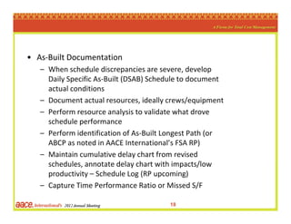 Dealing With A Schedule That Cannot Be Approved - AACE 2012 Meeting | PDF