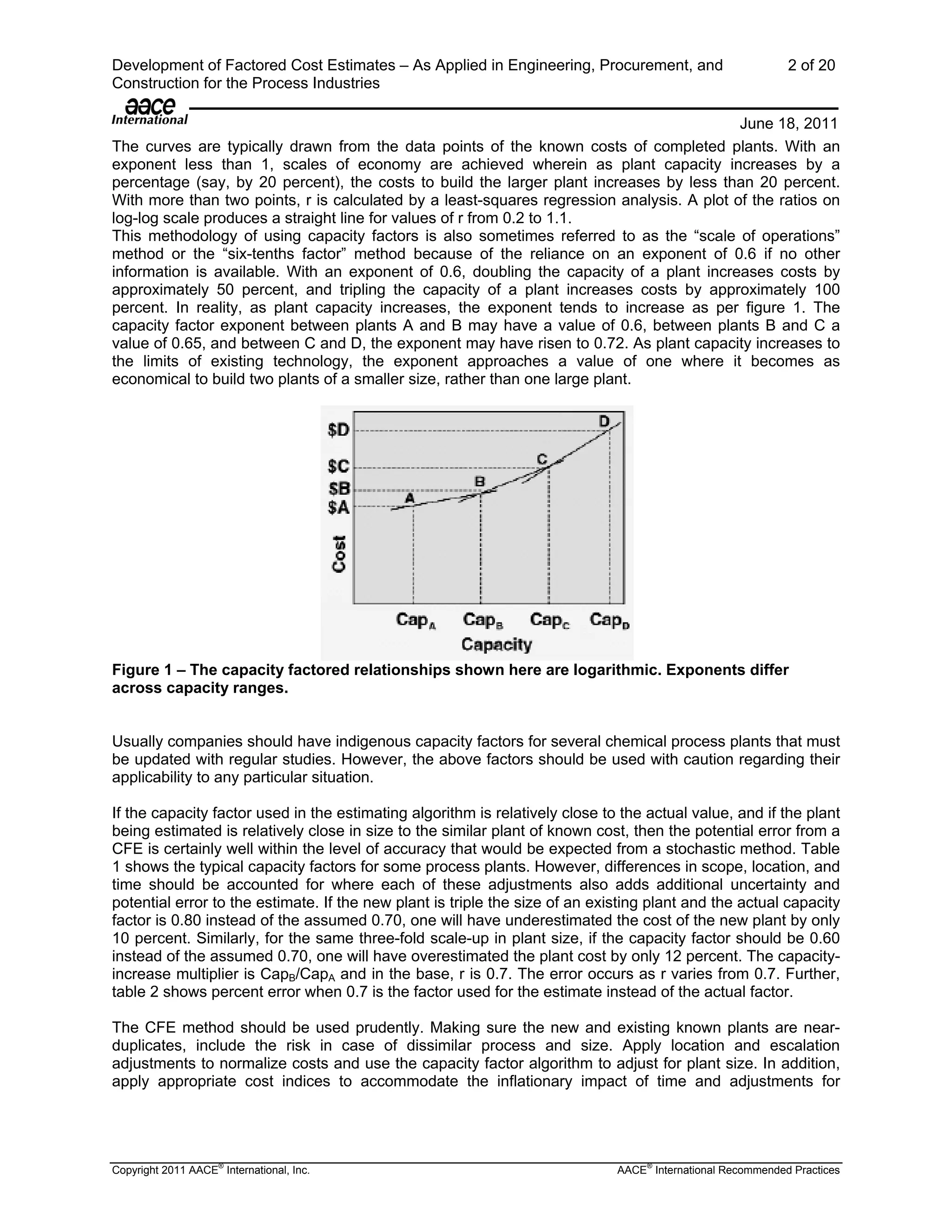 Aace factored cost estimation | PDF