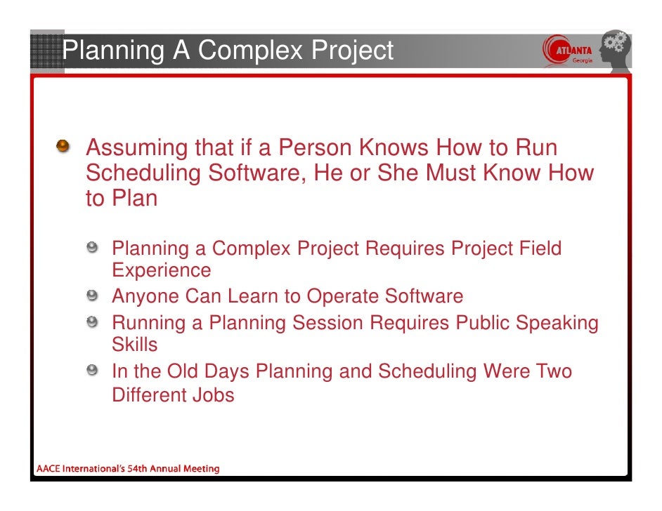 Planning A Complex Project