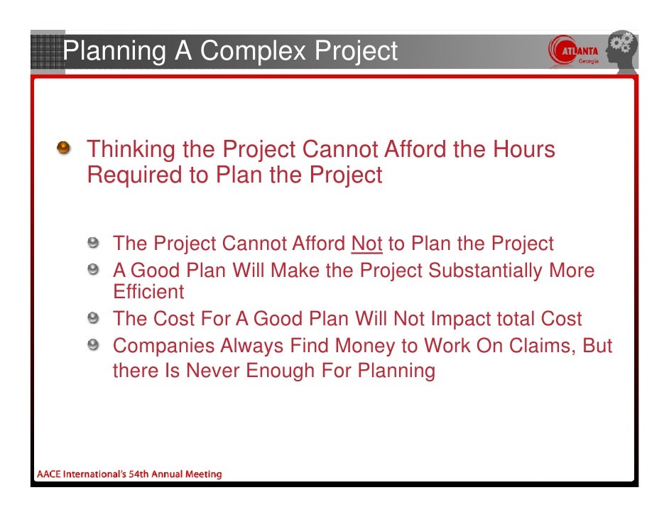 Planning A Complex Project