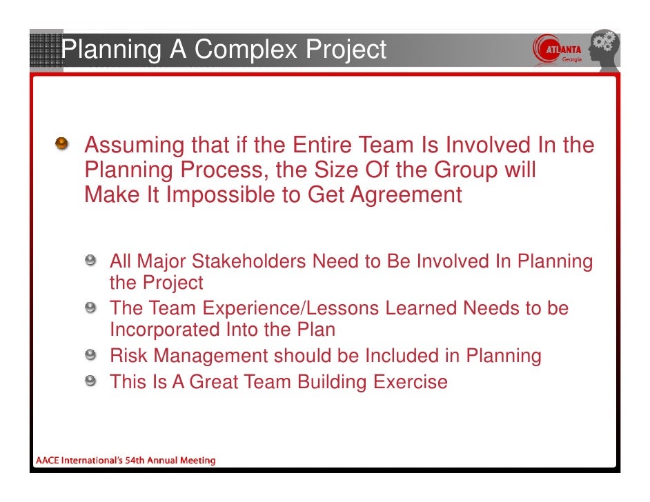Planning A Complex Project