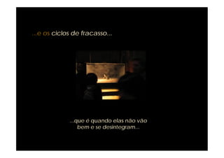 ...e os ciclos de fracasso...




             ...que é quando elas não vão
                 bem e se desintegram...
 