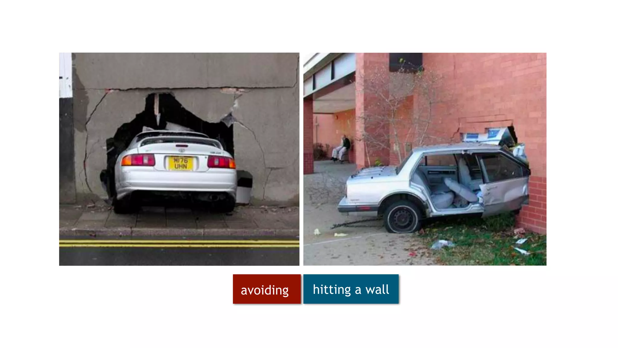 avoiding hitting a wall
 