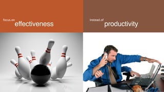 effectiveness productivity
focus.on instead.of
 