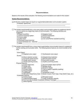 Aac evaluation protocol | PDF