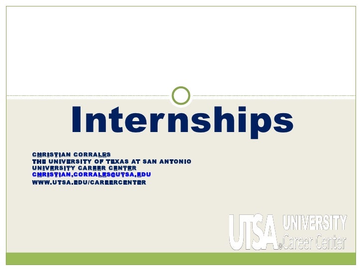 UTSA AAC 2011 Internship Presentation