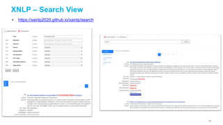 XNLP – Search View
• https://xainlp2020.github.io/xainlp/search
119
 