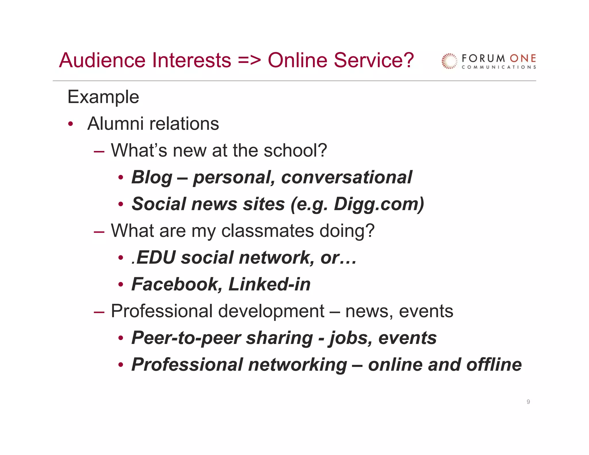 Internet Strategic Communications - Presentation for AACN by Chris Wolz, Forum One Communications