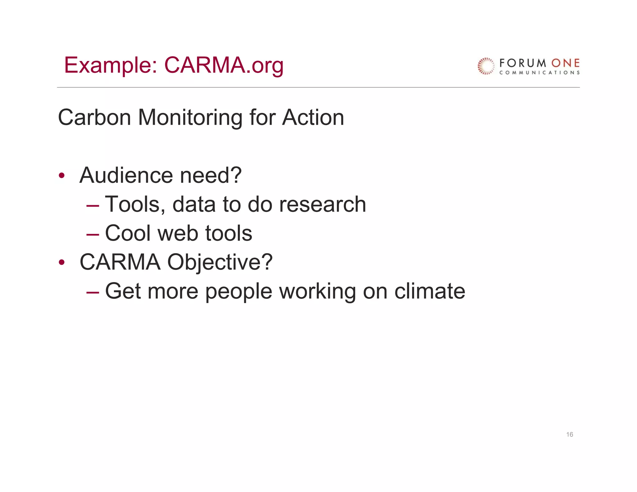 Internet Strategic Communications - Presentation for AACN by Chris Wolz, Forum One Communications