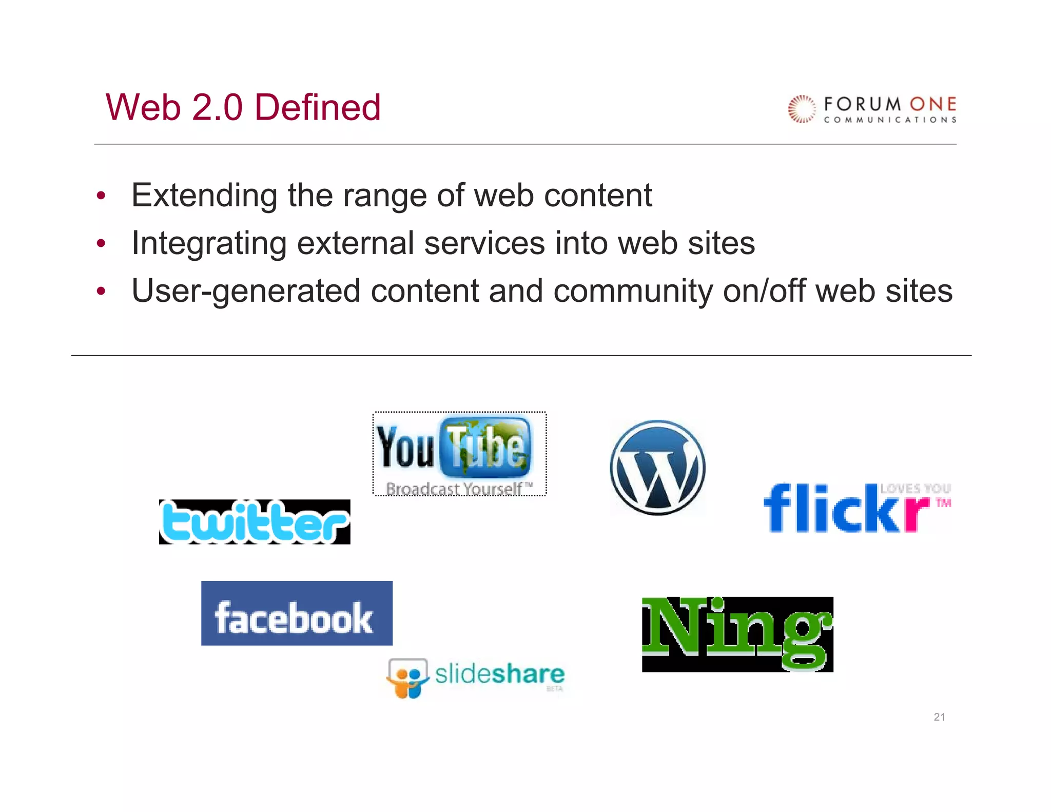 Internet Strategic Communications - Presentation for AACN by Chris Wolz, Forum One Communications