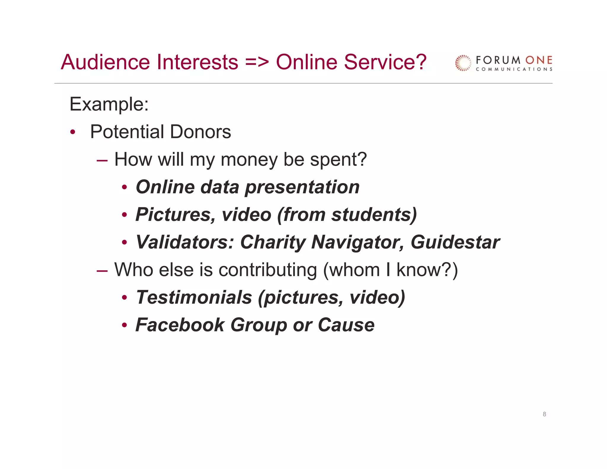Internet Strategic Communications - Presentation for AACN by Chris Wolz, Forum One Communications