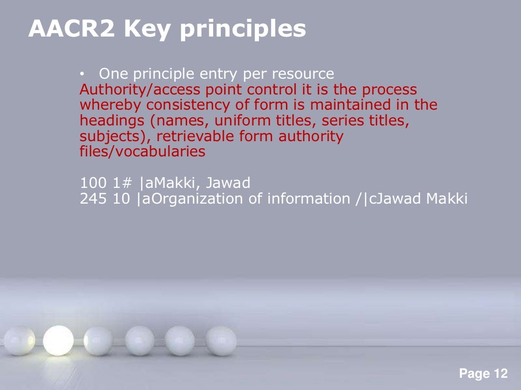 Anglo American Cataloging Rules 2nd Ed. AACR2