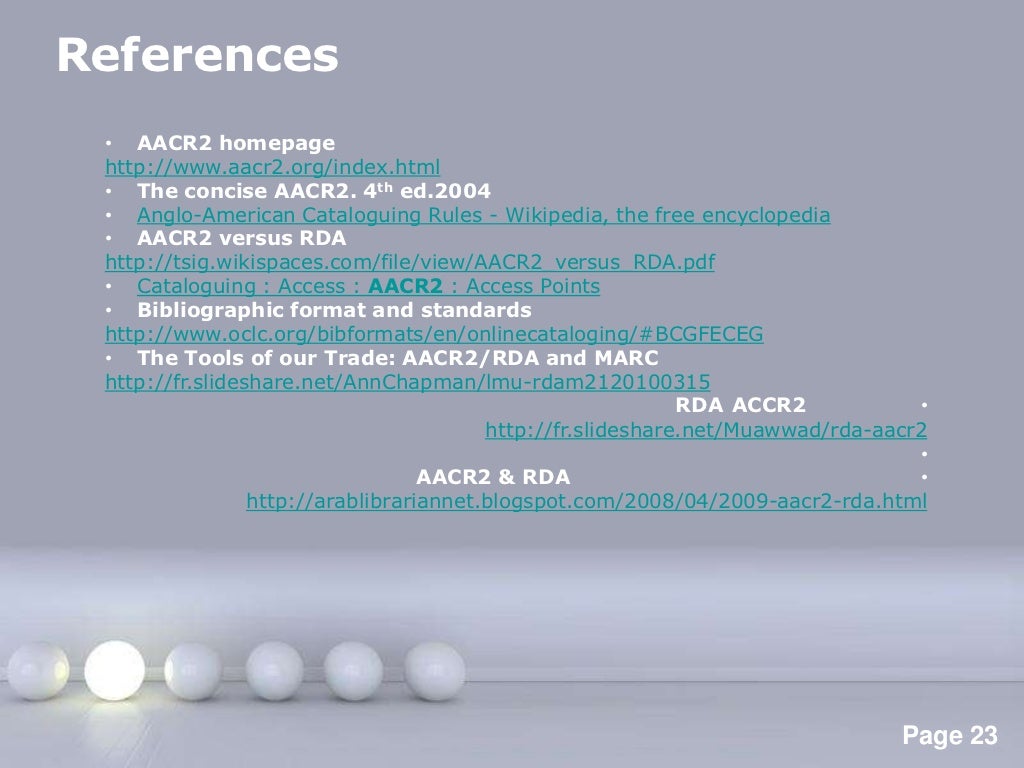 Anglo American Cataloging Rules 2nd Ed. AACR2