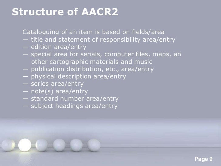Anglo American Cataloging Rules 2nd Ed. AACR2