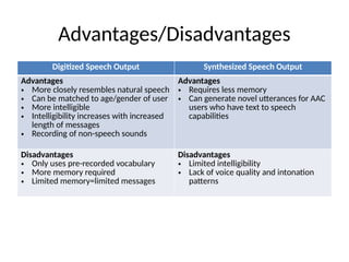 AAC technology System Features in special education | PPTX