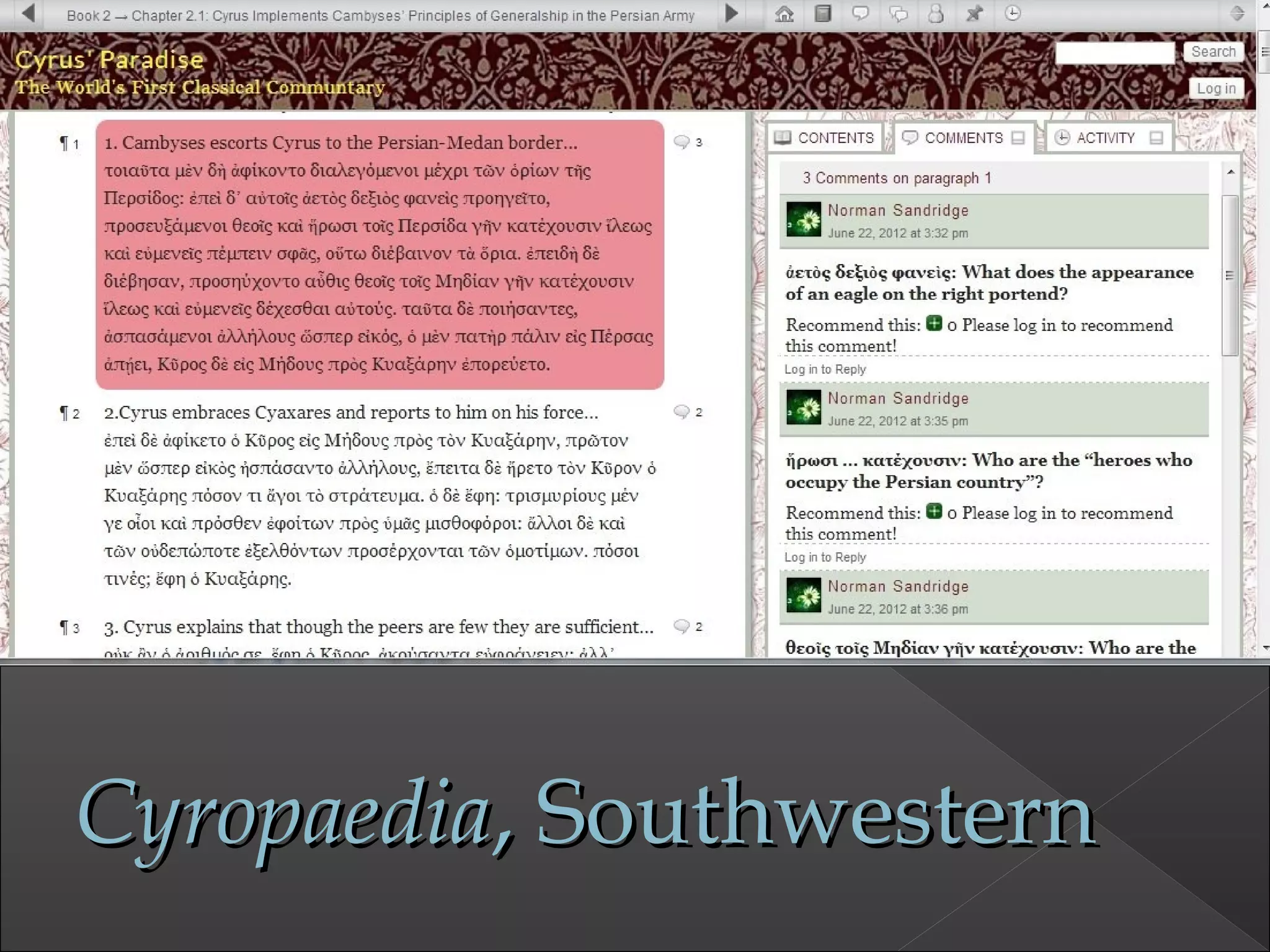 CyropaediaCyropaedia, Southwestern, Southwestern
 