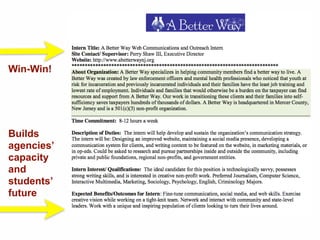 Builds
agencies’
capacity
and
students’
future
Win-Win!
 
