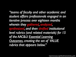 AAC&U VALUE Rubrics