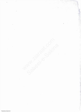 Presented by Ziaraat.Com
w
w
w
.ziaraat.com
Sabeel-e-Sakina
 