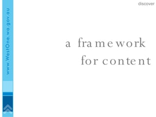 a framework  for content discover 