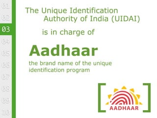 Uidai Branding 10 Things about Aadhaar | PDF