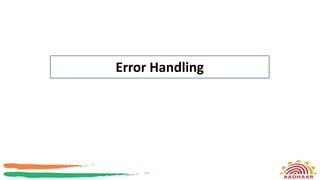 Error Handling
 