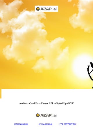 Api Azrah Aadhaar Card Data Parser API to Speed Up eKYC | DOCX