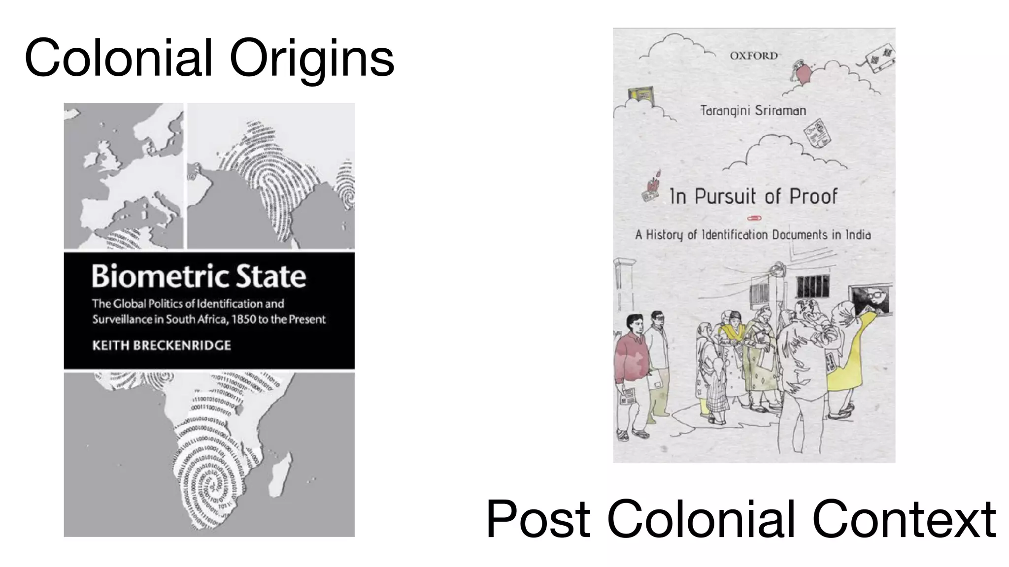 Colonial Origins
Post Colonial Context
 