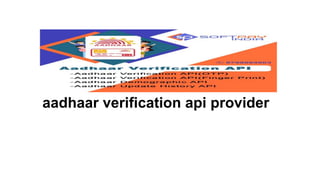 aadhaar verification api provider
 