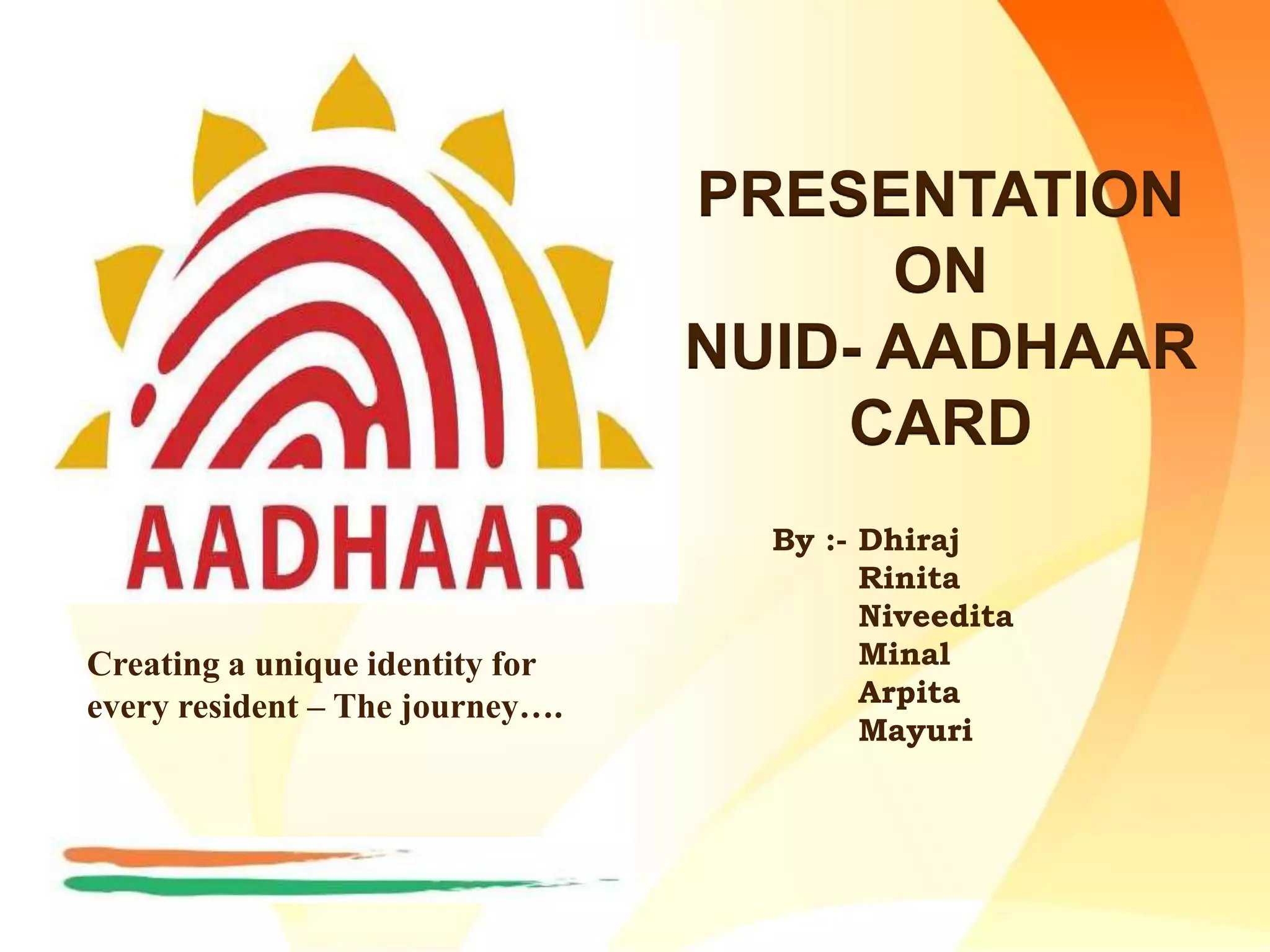 Aadhar card ppt | PPTX