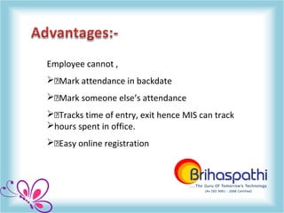 Aadhar enabled biometric attendance system | PPT