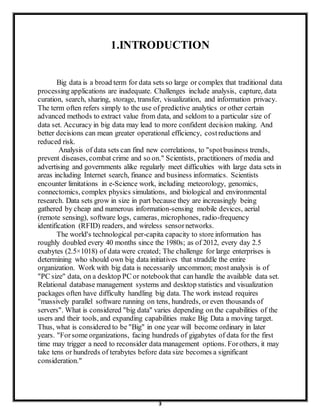 BIG DATA-Seminar Report | DOCX