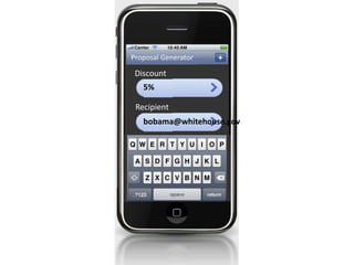 Proposal Generator

 Discount
   5%

 Recipient
   bobama@whitehouse.gov


         Submit
 