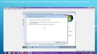 6.- después de todo checado y verificado en el otro Windows le damos en id de red nos aparecerá lo siguiente: