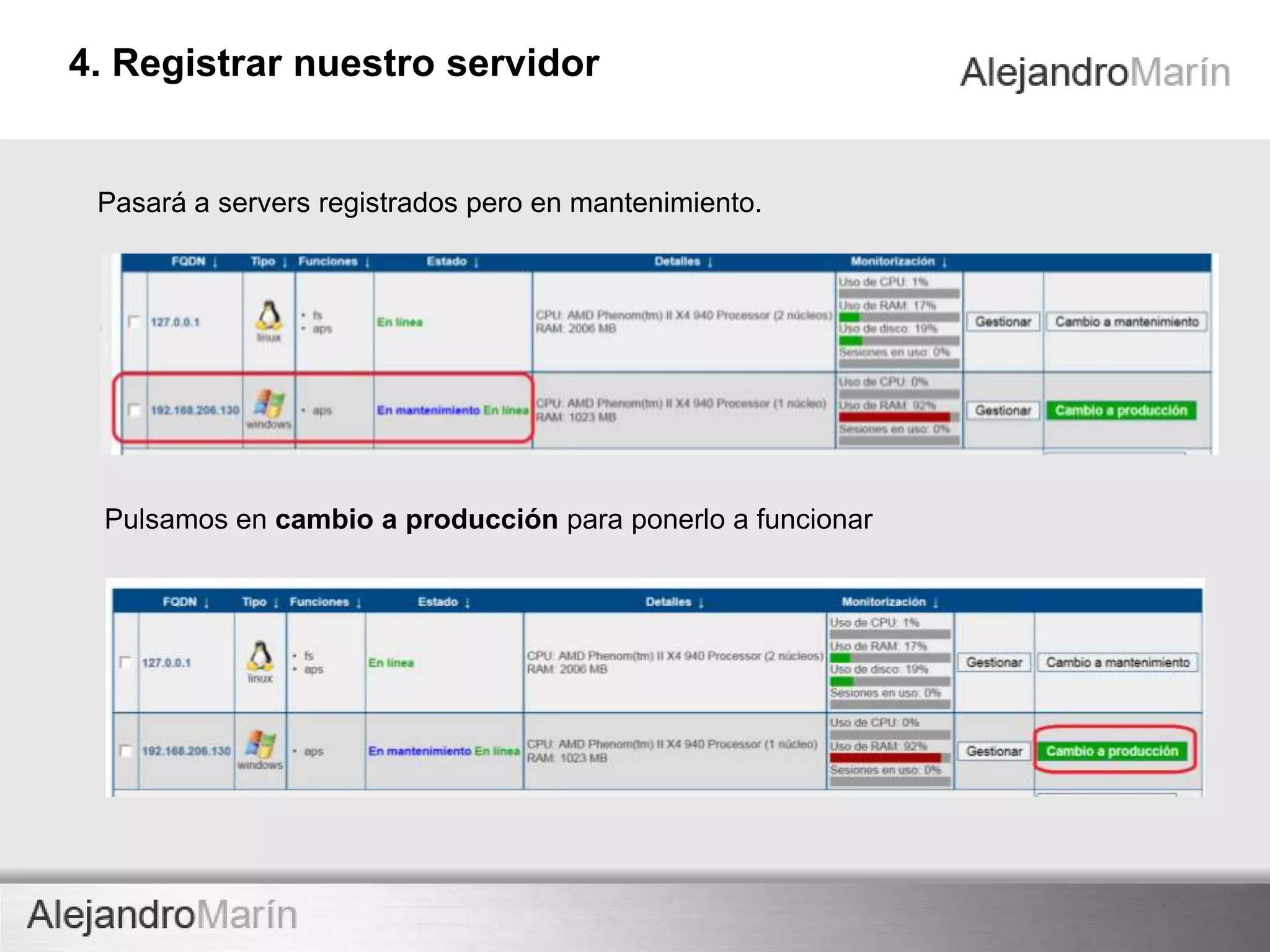 TECHNOLOGY
innovaINNOVA TECHNOLOGY
Nos aparecerá el servidor Windows, pulsamos en Registrarse para registrar el
servidor
Registrar el servidor05
 