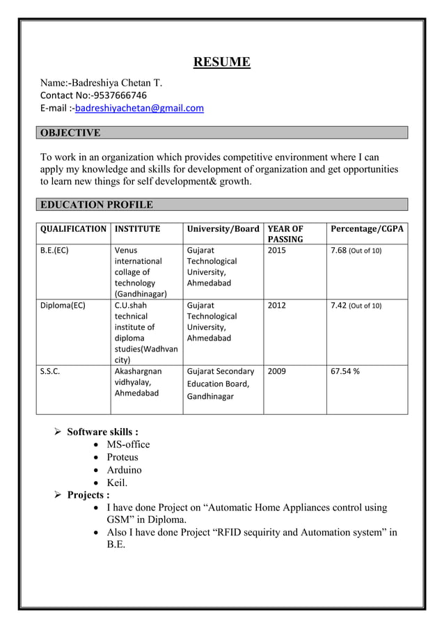 CHETAN RESUME | PDF
