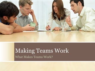 Making Teams Work
What Makes Teams Work?
 