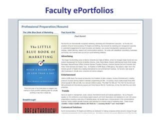 Faculty ePortfolios
 