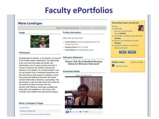 Faculty ePortfolios
 