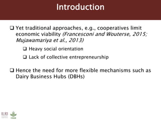 Farmers’ preference for bundled input-output markets: Implications for adapting dairy market hubs in the Tanzania dairy value chain