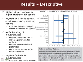 Farmers’ preference for bundled input-output markets: Implications for adapting dairy market hubs in the Tanzania dairy value chain