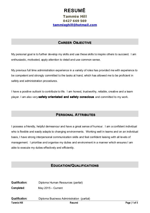 Tammie Resume Tammie Resume